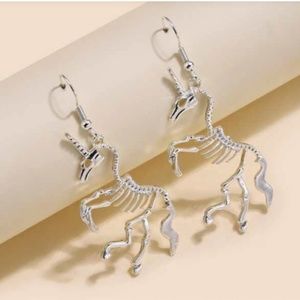 Unicorn Skeleton Earrings
